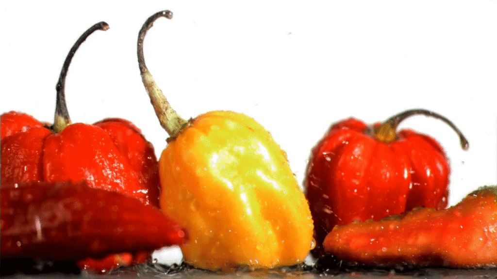 Different peppers in buffalo wing sauce