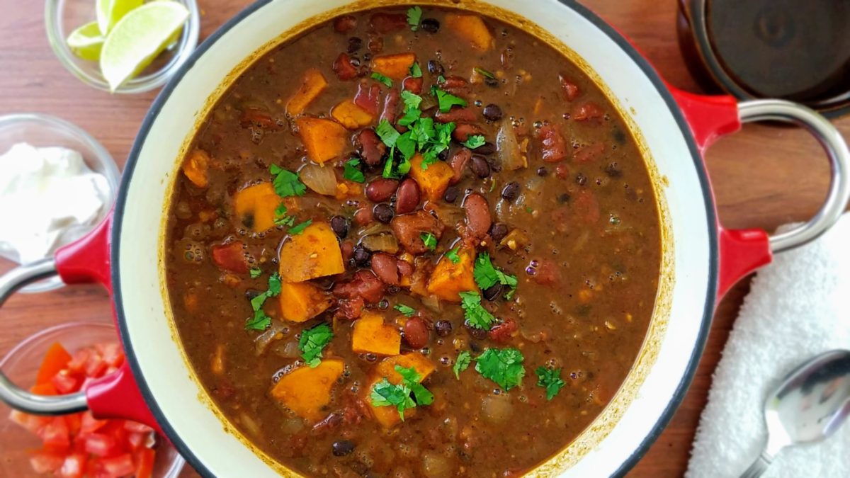 Sweet Potato Chili with Root beer