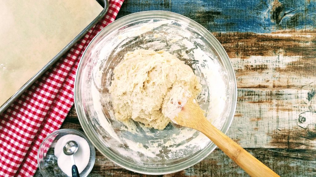 stir the no knead dough